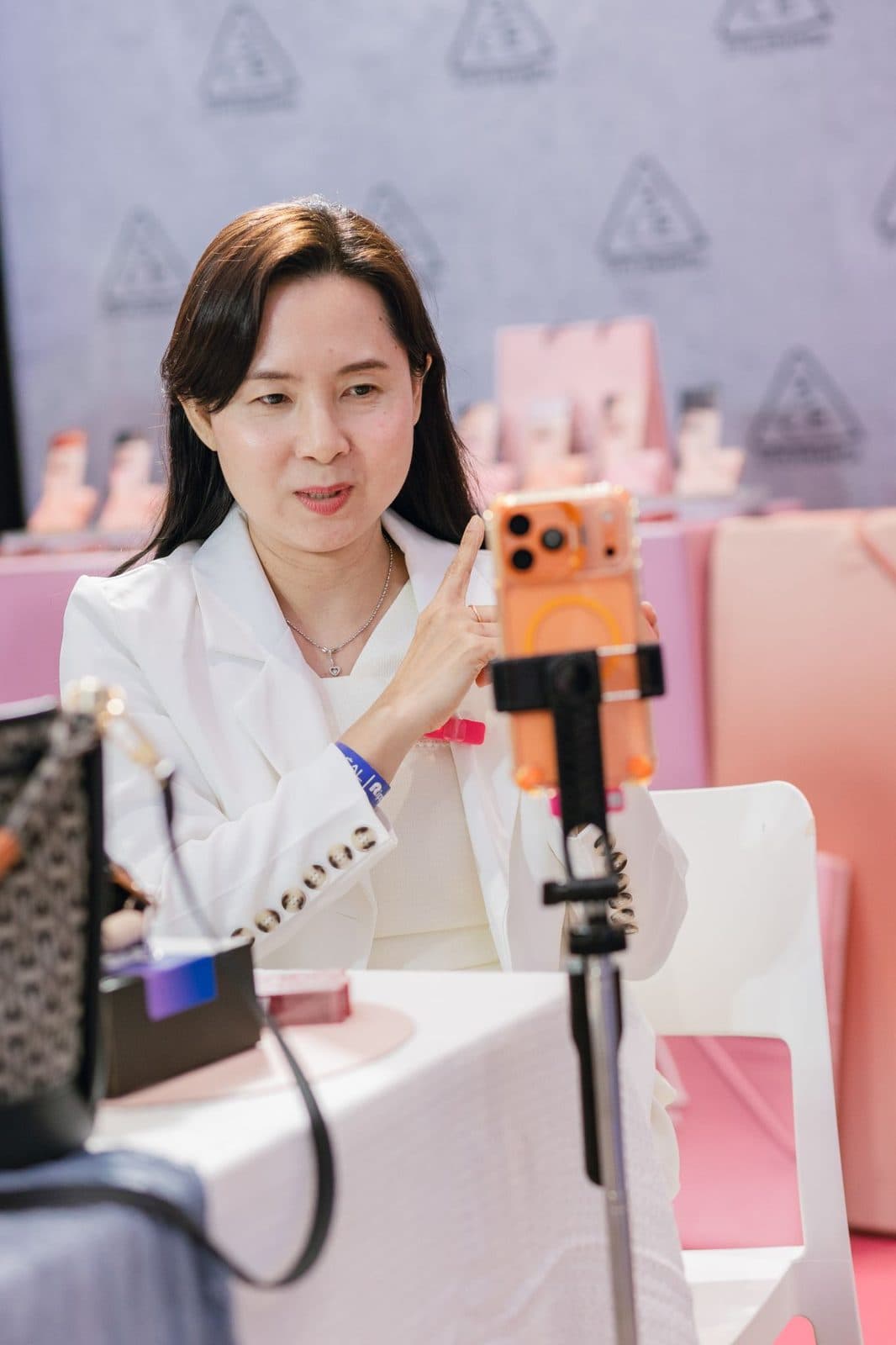 A creator filming a product video at a Ripples event
