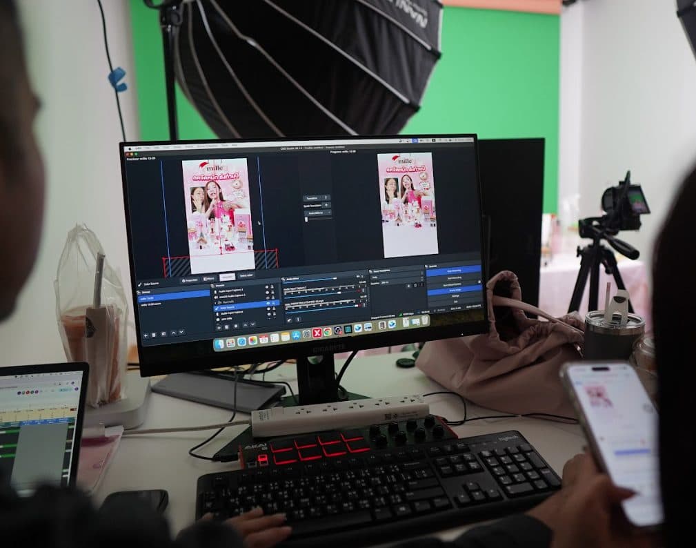 A Ripples editor cutting short-form video