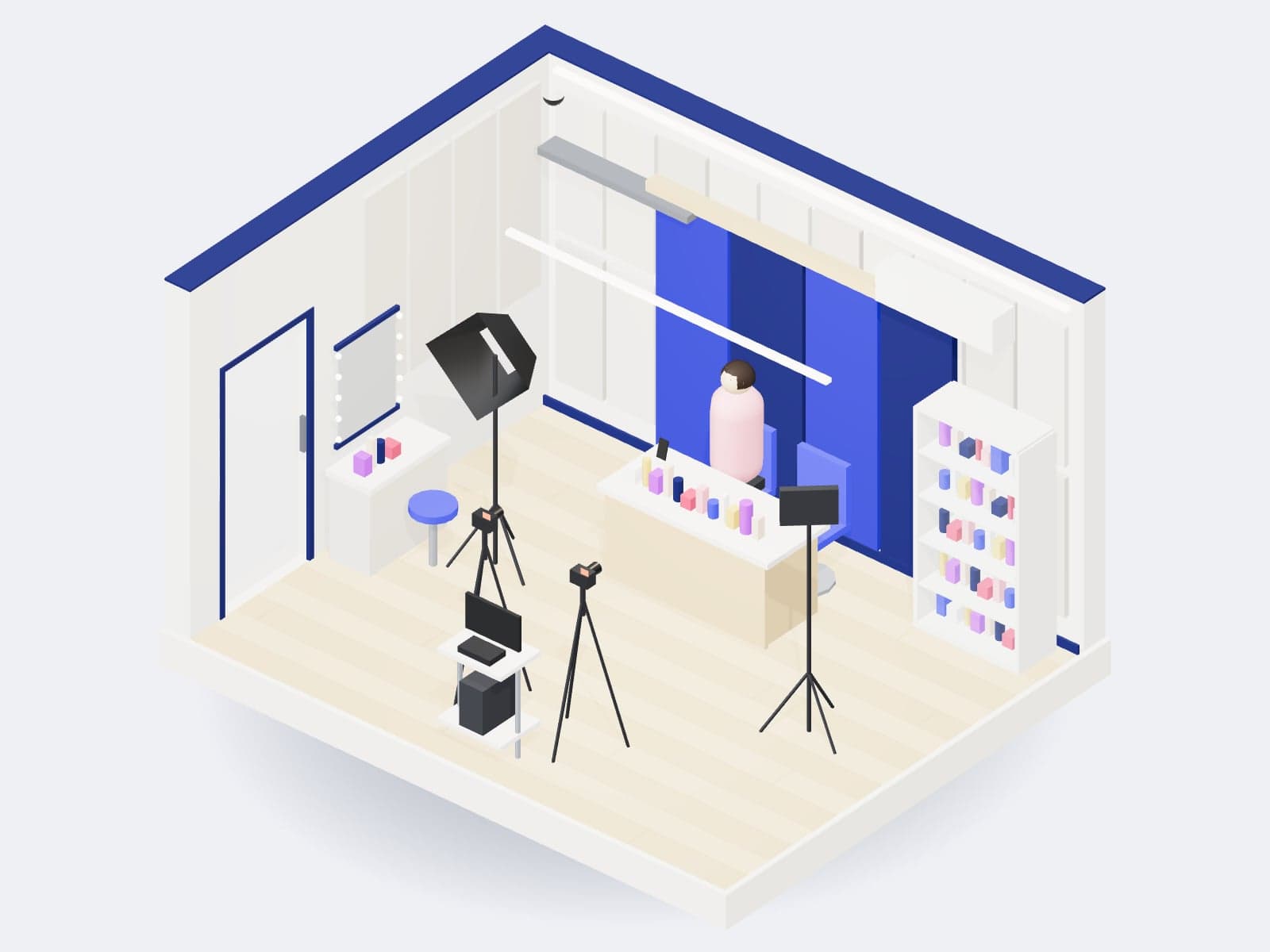 A standard equipped live room (illustration)