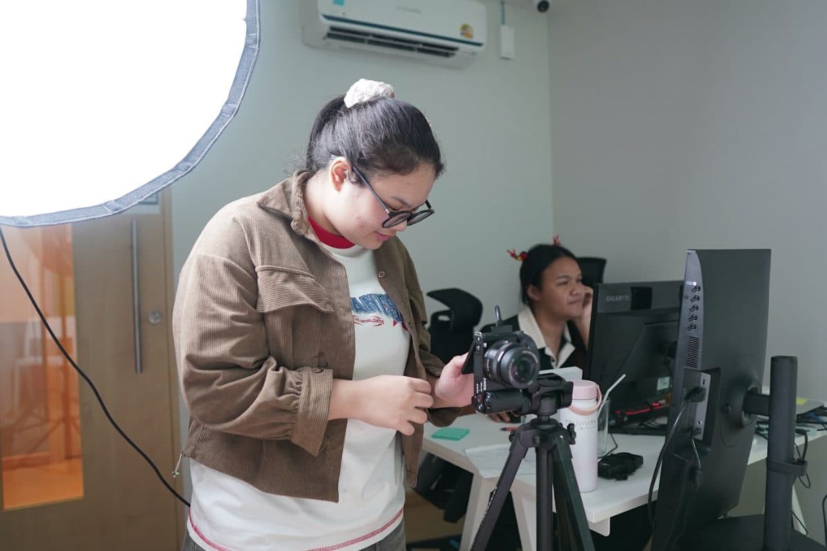 A Ripples production crew filming a brand video